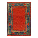 Mialynn Geometric Area Rug in Red