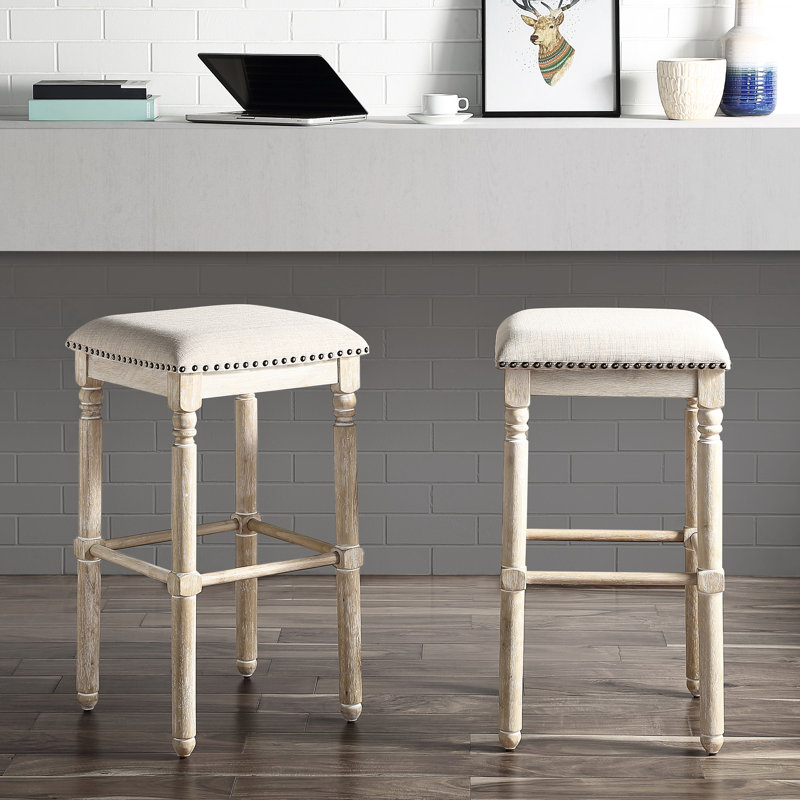 Tabouret de bar 2 places en bois