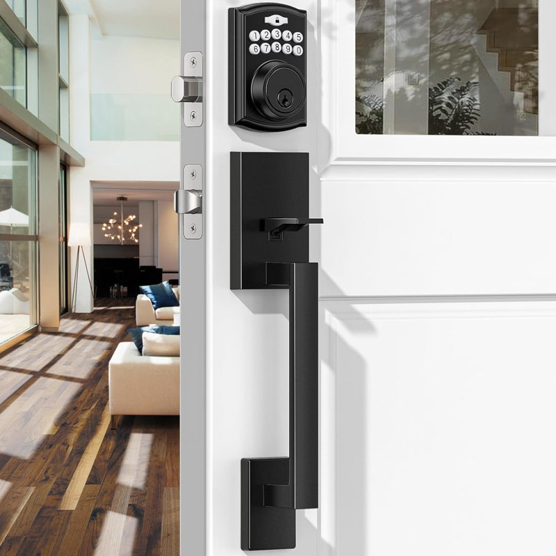 Entry Handleset with Electronic Deadbolt