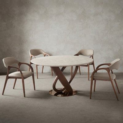 Premier Sintered Stone Top 5-Piece Dining Table Set
