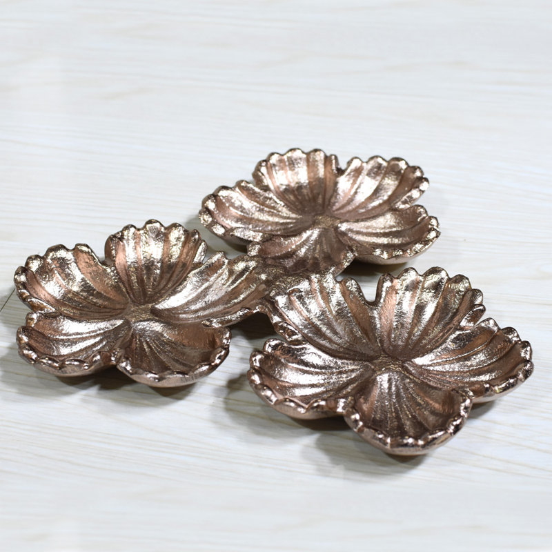 Rosdorf Park Dortha Aluminum Tray, Brown