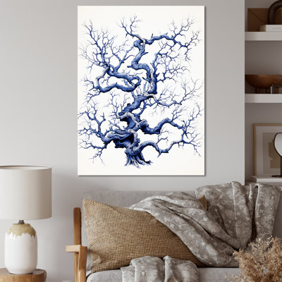 «Windy White and Blue Tree Beauty II»