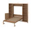 Grand lit escamotable avec tablettes et armoires