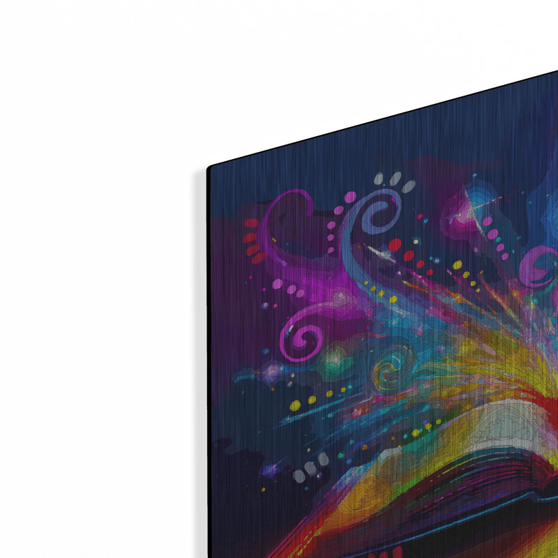  «The Open Book» par Dean Russo, art mural en métal, 16 po x 12 po