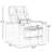 Ryun 33.1'' Wide Contemporary Breathable Leather Power Recliner with Arm Table and Cup holder-995390864