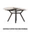 Ensemble de table de salle à manger extensible moderne avec panneau de fibres à densité moyenne gris, design élégant pour la cuisine