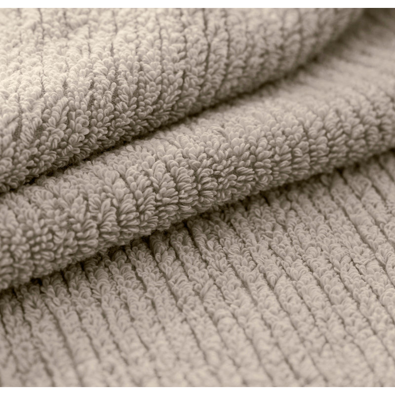 Turkish Ribbed Ribbed Bath Towel, Oak