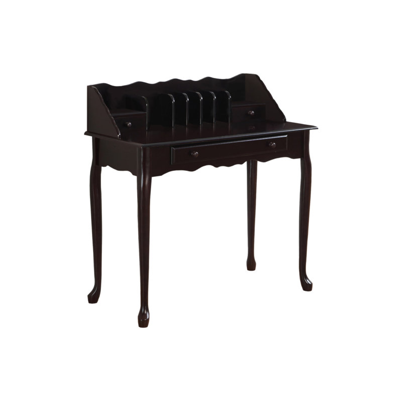 Bureau d'ordinateur, bureau personnel, ordinateur portable, tiroirs de rangement, L 36 po, bureau, bois brun, traditionnel