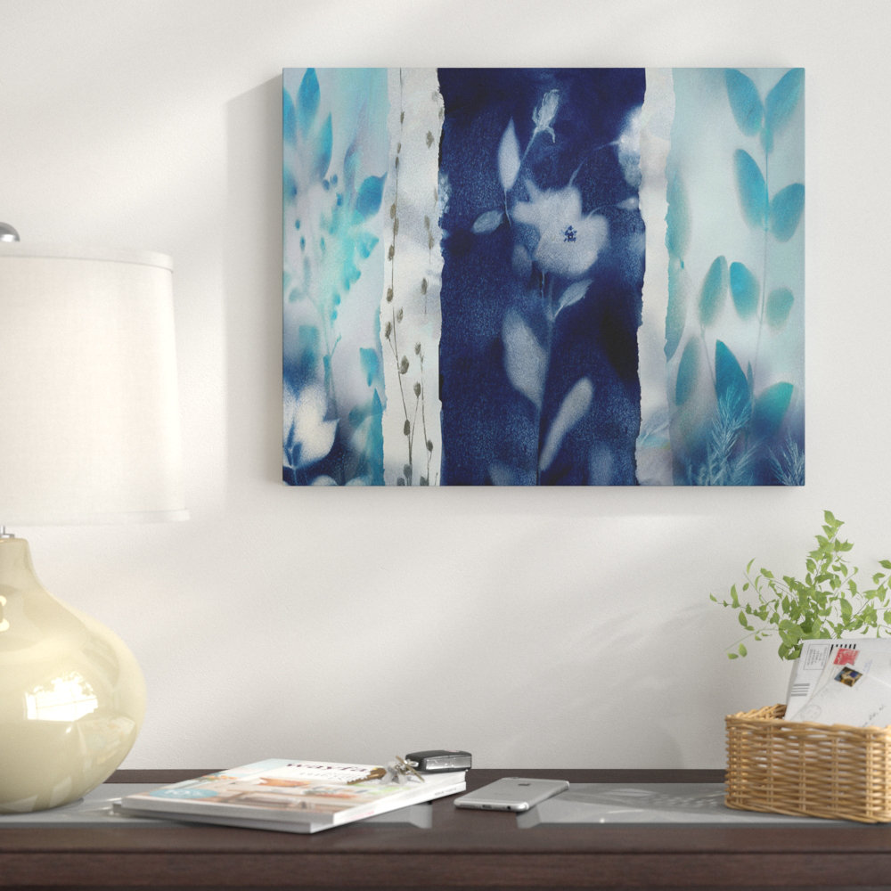 Winston Porter 'Indigo Montage' Oil Painting Print on Wrapped Canvas ...