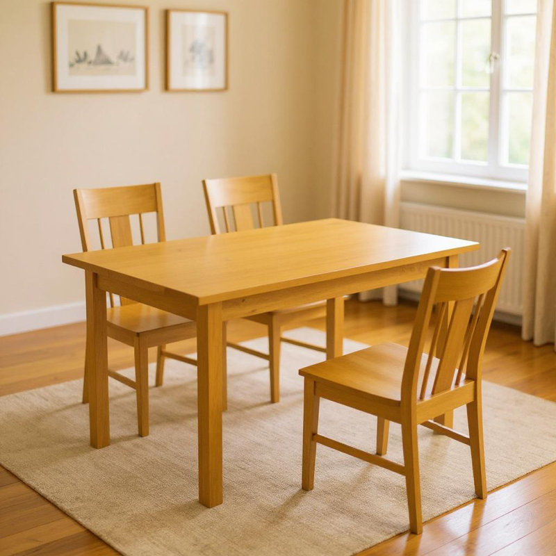 Gracie Mills 60" Goldenrod Solid Wood Dining Table, 30" H x 60" W x 27" D