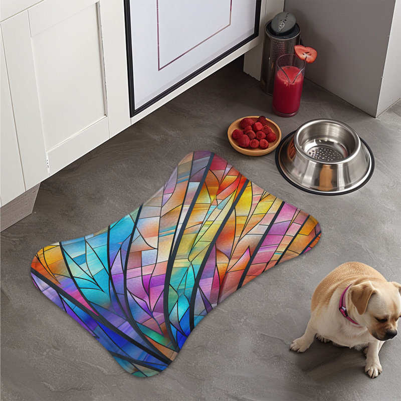 Tapis géométrique en forme d'os 1 pièce