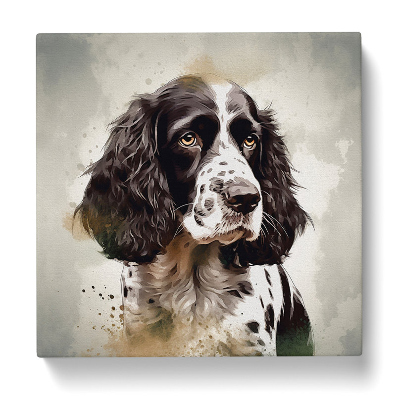 English Springer Spaniel Conceptual Art No.1 - Wrapped Canvas, 50cm H x 50cm W x 3cm D