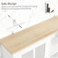 Grande armoire de cuisine de comptoir, armoire de rangement autoportante avec huche, portes en verre et tablettes réglables-1308786664
