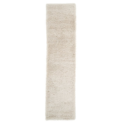 Durable Super Soft Shaggy Ecru Rug