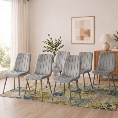 Modern Velvet Dining Chairs Set of 2/4/6 Kursi Chair Dining Room Furniture