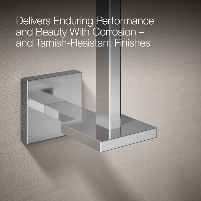 Square Vertical Toilet Tissue Holder, Polished Chrome