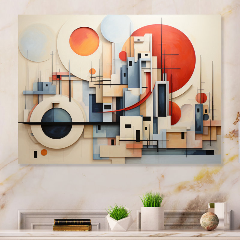 «Constructivism Construit Horizons X III», reproduction sur métal, H 12 po x l 20 po x P 1 po