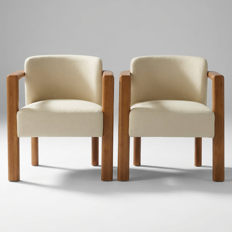 Ensemble de fauteuils rembourrés en tissu Elegant