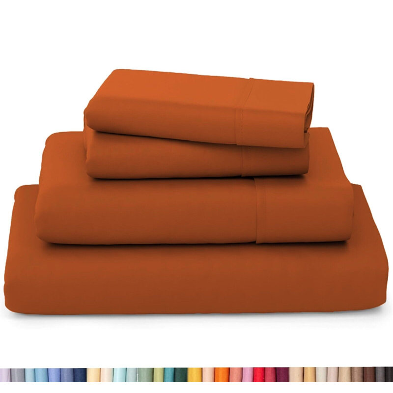 Ultra Soft Bamboo Sheet Set - 4 Pc Set - Wrinkle Resistant - Cooling Sheets with Deep Pockets, King Sheet Set + 2 Pillowcases