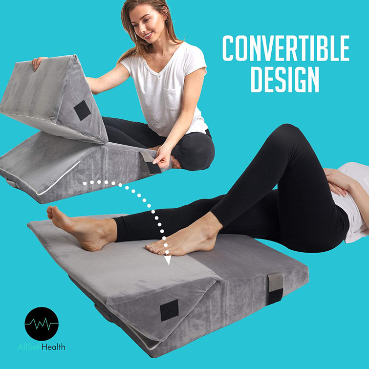 Xtra-Comfort Leg Elevation Pillow for Sleeping, Swelling, Post Surgery -  Memory Foam Bed Wedge Pillow- Support Cushion for Pregnancy, Leg, Foot Rest