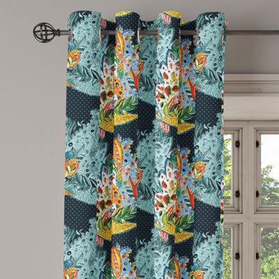 Sateen Blackout Curtains / Drapes Single Panel