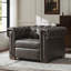 Fauteuil inclinable électrique en cuir véritable Burbank-1056337424