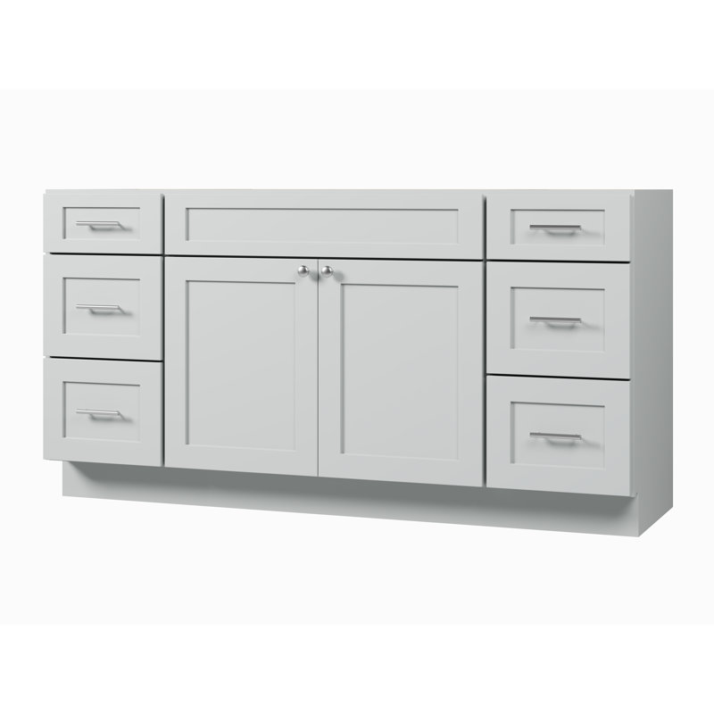 Base de meuble-lavabo simple 66 po Disar, Gris