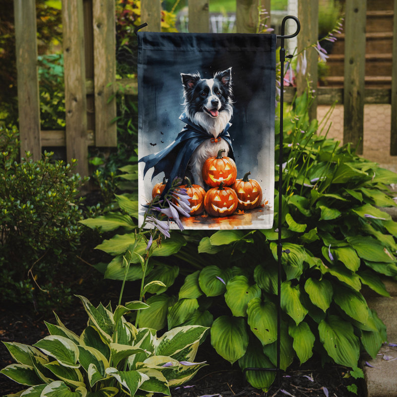 Drapeau de jardin chiot Halloween, Border collie