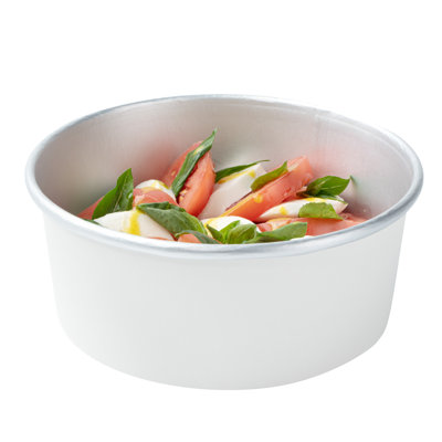 Restaurantware-Foil Lux 37 Ounce Take Out Containers, 200 Insulated Foil Lining Food Container - Greaseproof, White Paper To Go Food Containers, For Hot Or Cold Foods, Lids Sold Separately