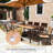 Cyanni 10 - Person Rectangular Outdoor Dining Set with Umbrella Hole-1412711364