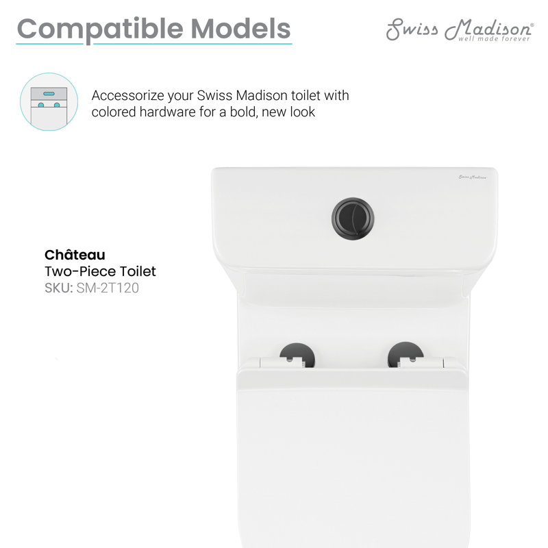 Quincaillerie de toilette suisse Madison, or rose (SM-2T120HBG) (SM-TPT17, SM-QQF14), Noir
