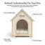 Niche pour chien en bois massif avec coussin Lumicear