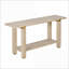 Table basse moderne 62,9 "avec pieds en pin et accents métalliques, rangement inférieur et assemblage facile pour le salon