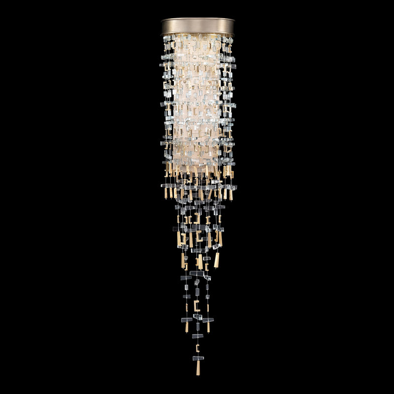 Applique murale H 48 po Capri, Feuille d'or douce standard