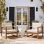 Fauteuil club de patio en bois d'acacia durable avec coussins hydrofuges Marengo