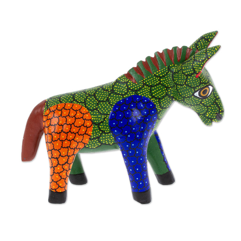 Figurine de bois d'âne fabriquée à la main Dakota Fields