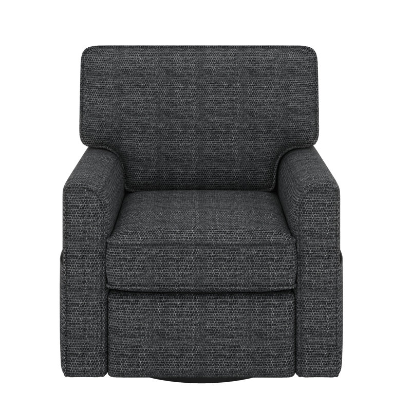 Fauteuil d'appoint pivotant à 360 ° avec poches latérales, Gris