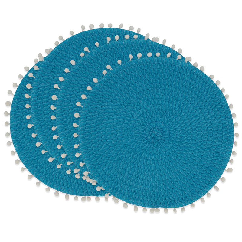 Napperon Mint Modern Pom Pom, Turquoise
