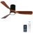42 in. 3-Blade Indoor Flush Mount Ceiling Fan with APP Remote Control and Light, 3-Color Dimmable, Quiet DC Motor, 6 Speeds-554135631-552614192-541839867