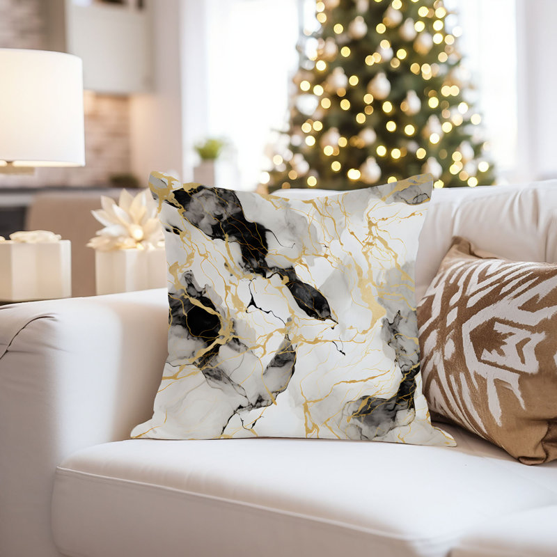 Abstract Geode Marble Agate Pattern - IX Modern Throw Pillow Cover, 20x20