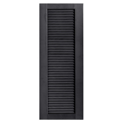 Straight Top Full-style Open Louver Shutters Pair