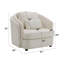 Chaise en lin beige Mariko avec coussin