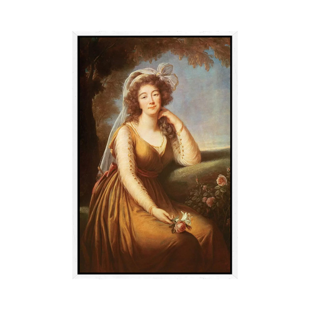 Comtesse Du Barry, Holding A Rose von Elisabeth Louise Vigee Le Brun - Galerie- Giclée auf Leinwand