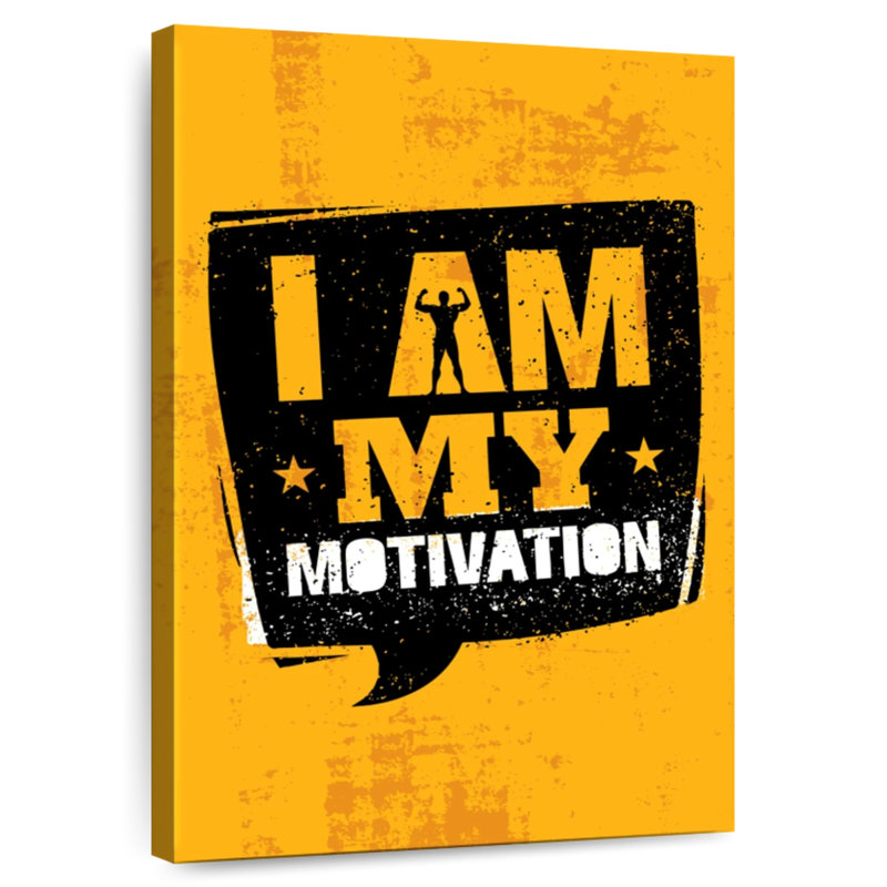 Tergel I Am My Motivation Typography, 36" H x 24" W