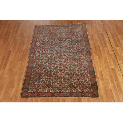 Tapis traditionnel avant teinture végétale pré-1900 4 x 6