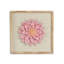 Décoration murale en bois et métal rose et blanc cassé 12 po x 13 po