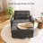 3-in-1 Convertible Accent Chair, Pull-Out Upholstered Armchair Sleeper Sofa Bed with Accent Pillow, Multi-Functional Single Sofa Bed for Living Room & Small Spaces-1955022412