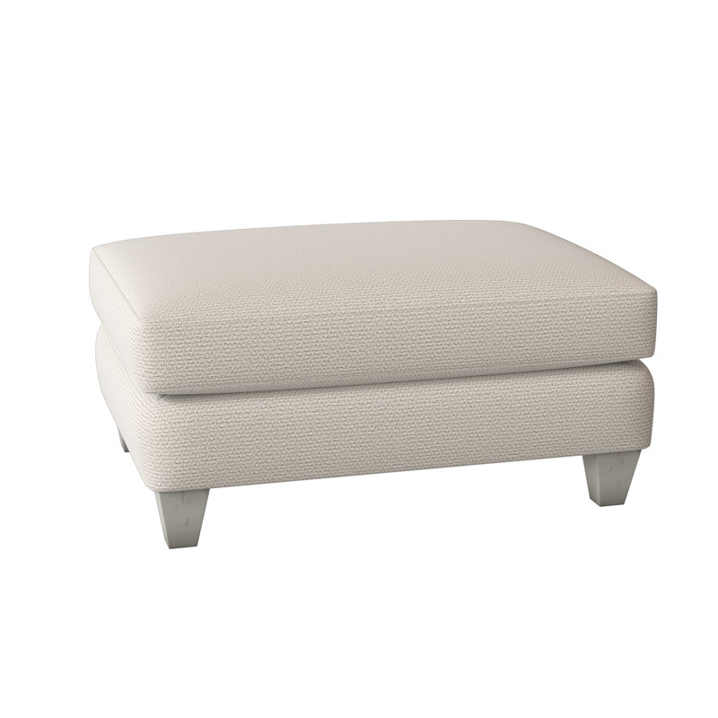 Mila Ottoman, Cream Chenille 1345-002, Antique White