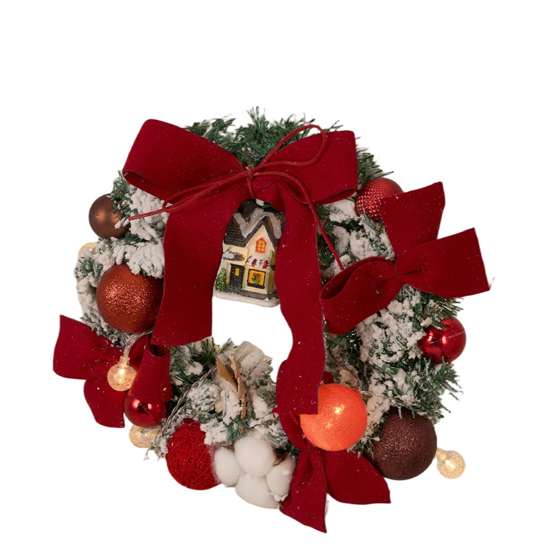 Elegant Christmas Wreath with Mixed Decorations