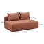 Chiemi Cheryll Textured Fabric Modular Loveseat-619600026